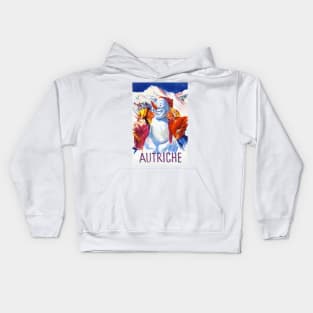 Vintage Travel Poster Autriche Austria Kids Hoodie